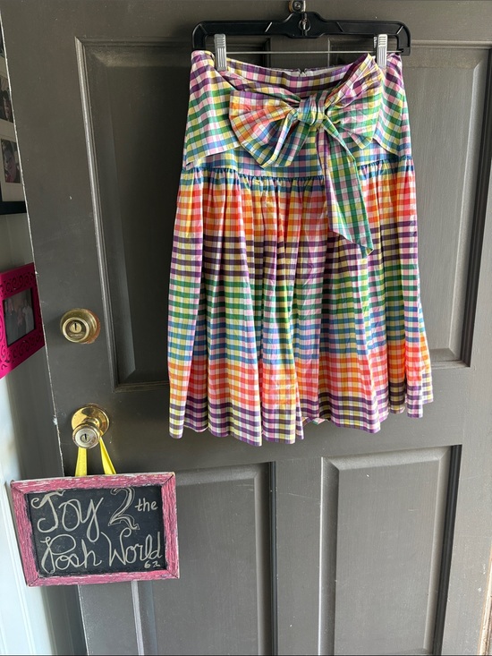 J. Crew Dresses & Skirts - J. Crew Pink, Purple, Green Plaid A-Line Skirt NWT